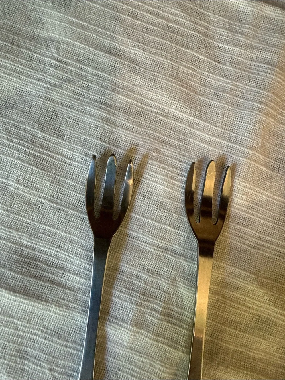 Fleur de Lis Stainless Silver-Tone Cocktail Forks - Set of 3